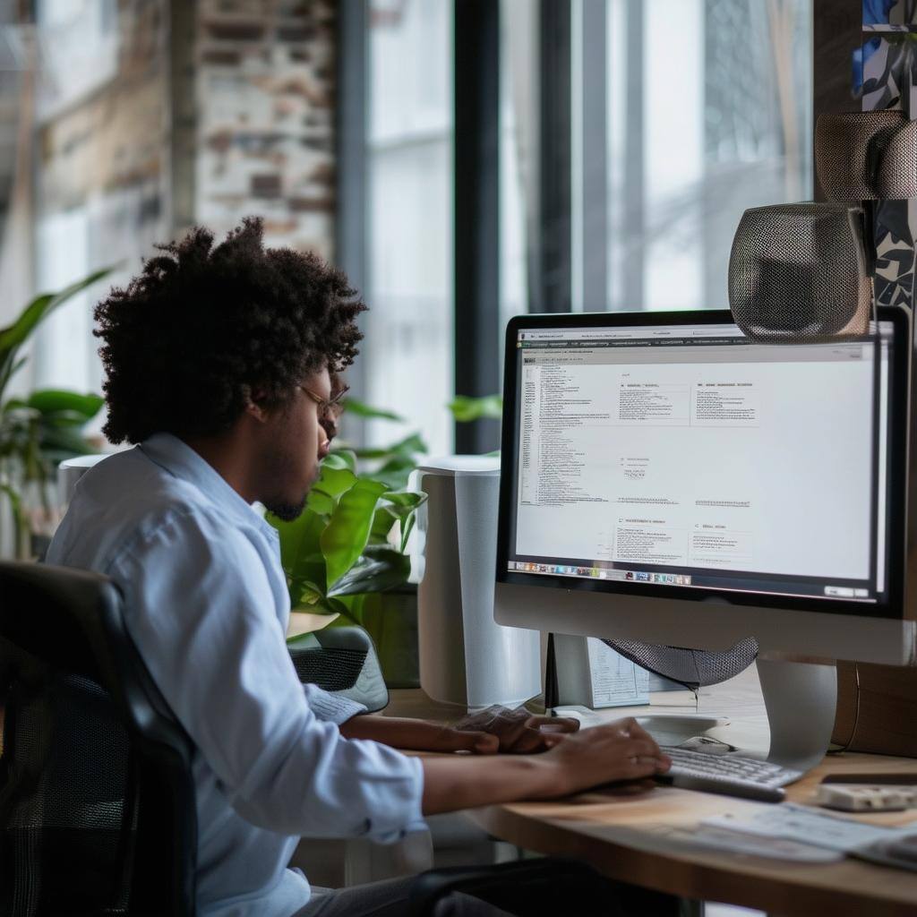 person at computer